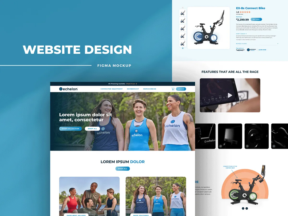Custom website design example